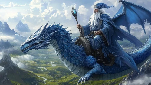 Blue Dragon and Wizard Adventure