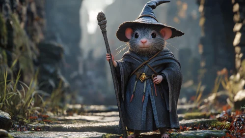 Mouse Wizard in Robes