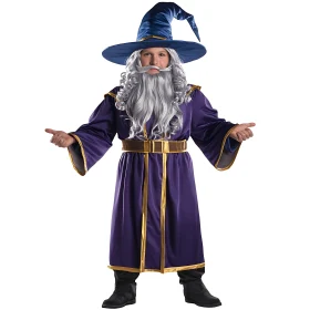 Child Wizard in Robes and Hat