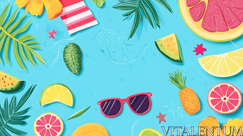 AI ART Tropical Fruits and Summer Vibes