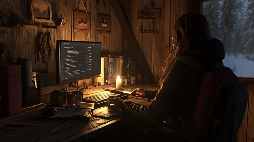 Cabin Programmer at Night