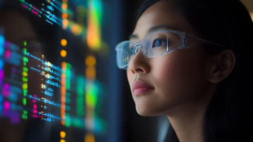 Focused Woman in Tech