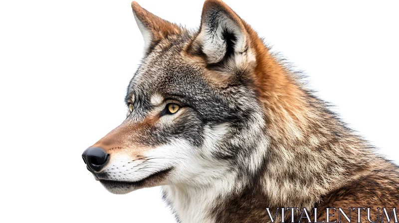 AI ART Detailed Wolf Close-Up