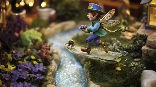 Whimsical Fairy Adventure by the Sparkling Stream