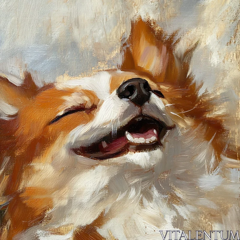 AI ART Delightful Dog Portrait in Art