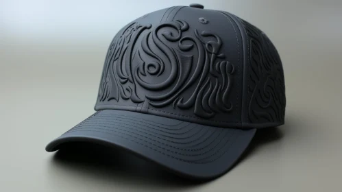 Captivating 3D Printed Cap with Swirling Vortexes and Engraved Line-work