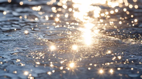 Bright Sunlight Reflections on Water