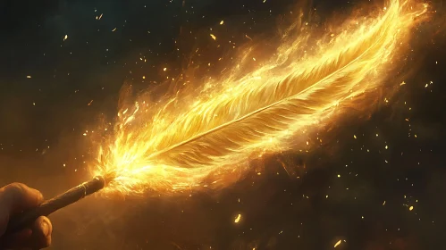 Golden Feather Ablaze