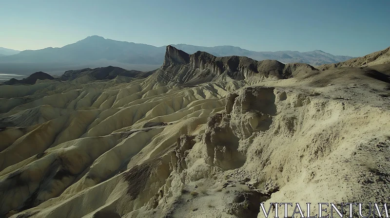 AI ART Arid Mountain Range in Death Valley