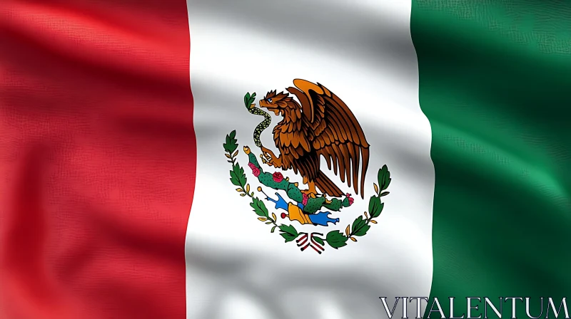 Symbol of Mexico: A Waving Flag AI Image