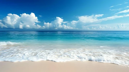 Peaceful Beach with Blue Sky