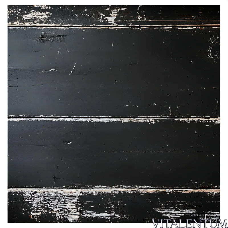 Distressed Black Painted Wood Surface AI Image