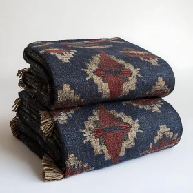 Stacked Geometric Patterned Blankets