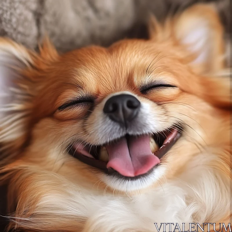 Joyful Smiling Dog Close-Up AI Image