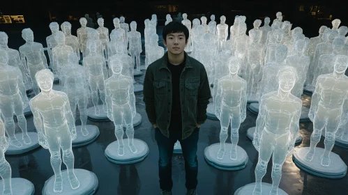 Translucent Figures Art Installation