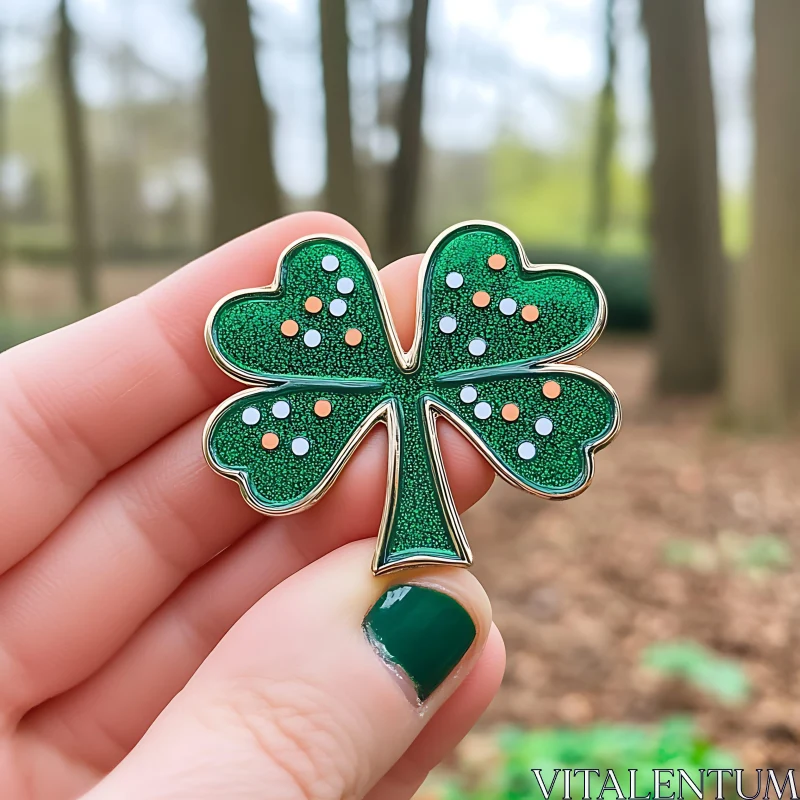 Four-Leaf Clover Keepsake AI Image