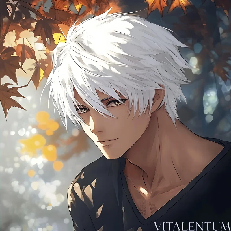 Autumn Anime Portrait AI Image