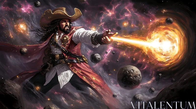 Space Pirate Casting Spell AI Image