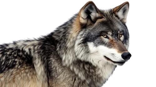 Close-Up of a Wild Wolf Head