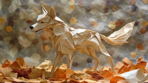 Geometric Paper Fox Sculpture