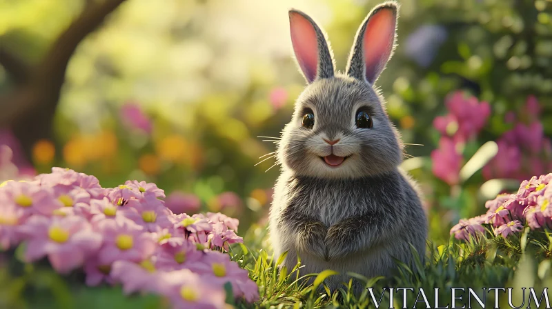 Enchanting Bunny Portrait AI Image