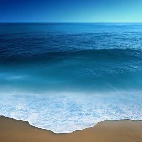 Calm Seascape with Blue Sky
