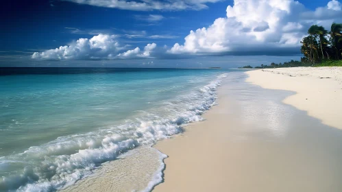 Tropical Beach Paradise with White Sand