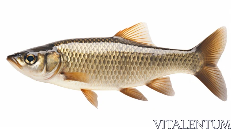 Stunning Carp Fish Illustration on White Background AI Image