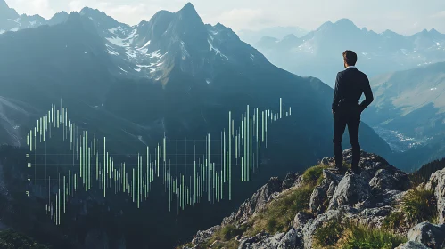 Mountain Success: Financial Growth Concept