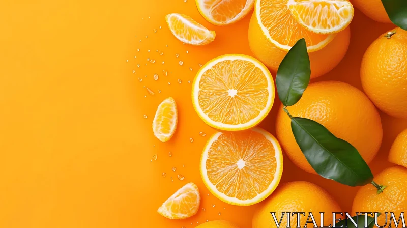 Vibrant Orange Citrus Composition AI Image