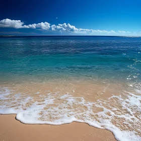 Seashore Waves and Sandy Beach