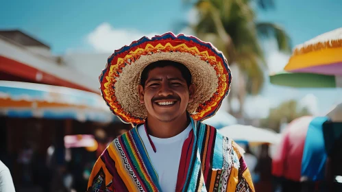 Cultural Portrait of a Man with Sombrero