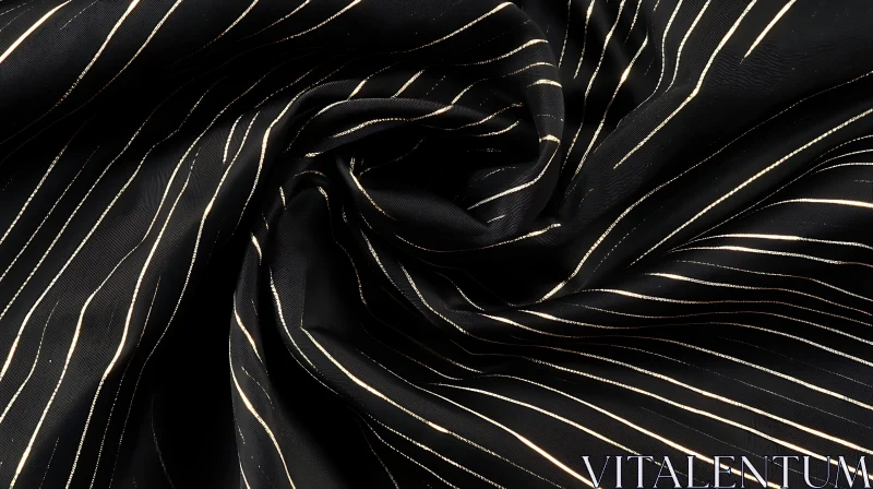 Golden Lined Black Textile AI Image