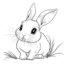 Monochrome Rabbit Illustration