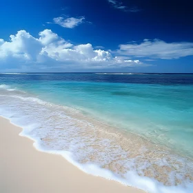 Azure Seascape with White Sand Beach
