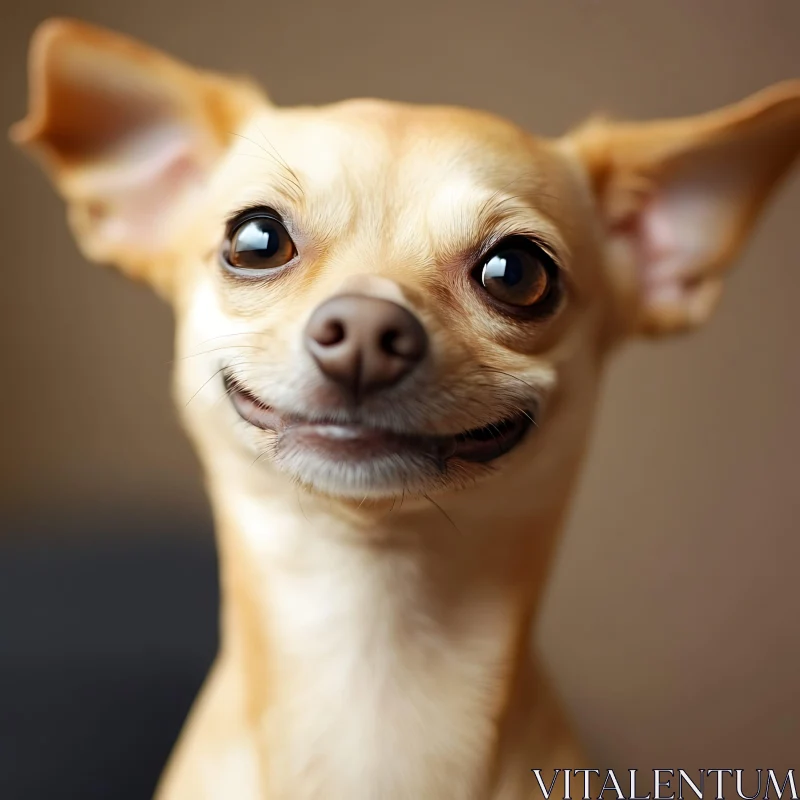 Adorable Chihuahua Smiling AI Image