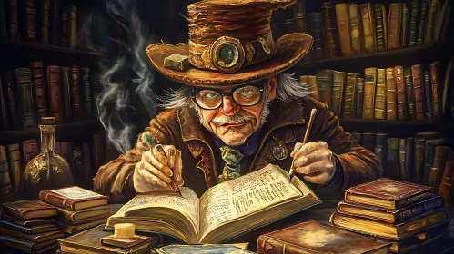 Steampunk Wizard Writing Book