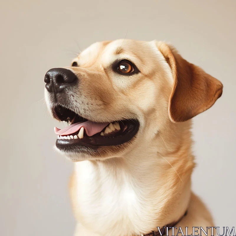 Joyful Labrador Retriever Close-Up AI Image