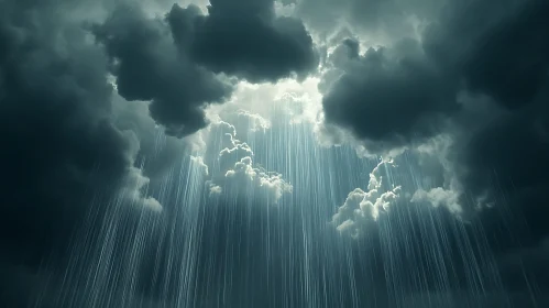 Rainy Sky with Dramatic Clouds