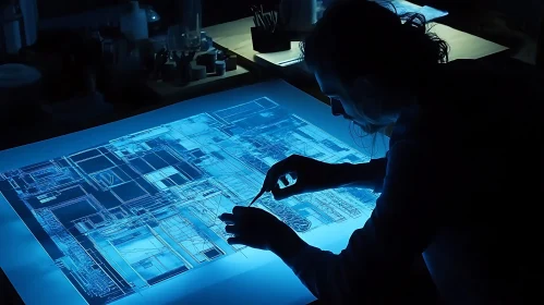 Blue Light Architecture Design