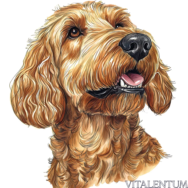 Joyful Canine Artwork AI Image