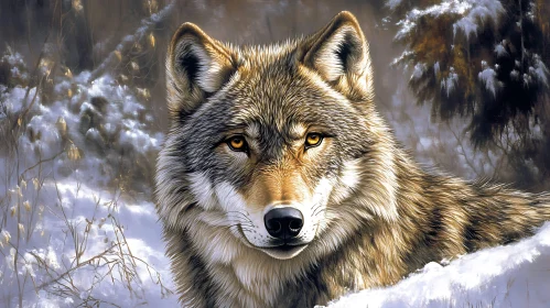 Winter Wolf Gaze