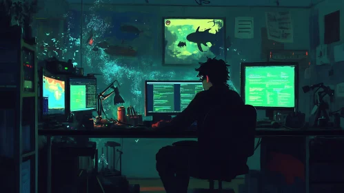 Night Coder at Work