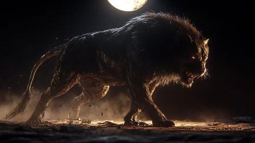 Lunar Lion: Predator in the Night