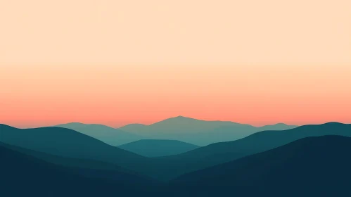 Minimalist Mountain Landscape