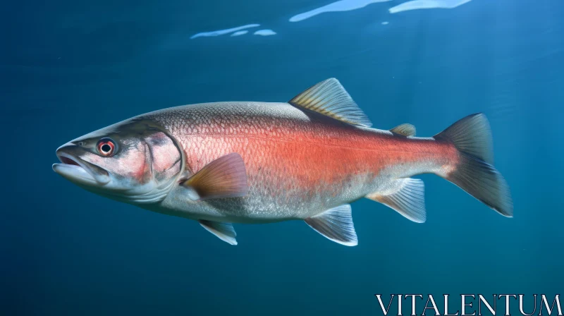 Majestic Fish Swim in Clear Waters: A Norwegian Nature Scene AI Image