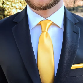 Formal Attire: Man in Black Suit