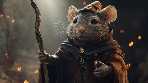 Enchanting Rodent Wizard Artwork