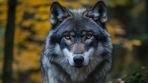 Close-Up of a Majestic Wolf