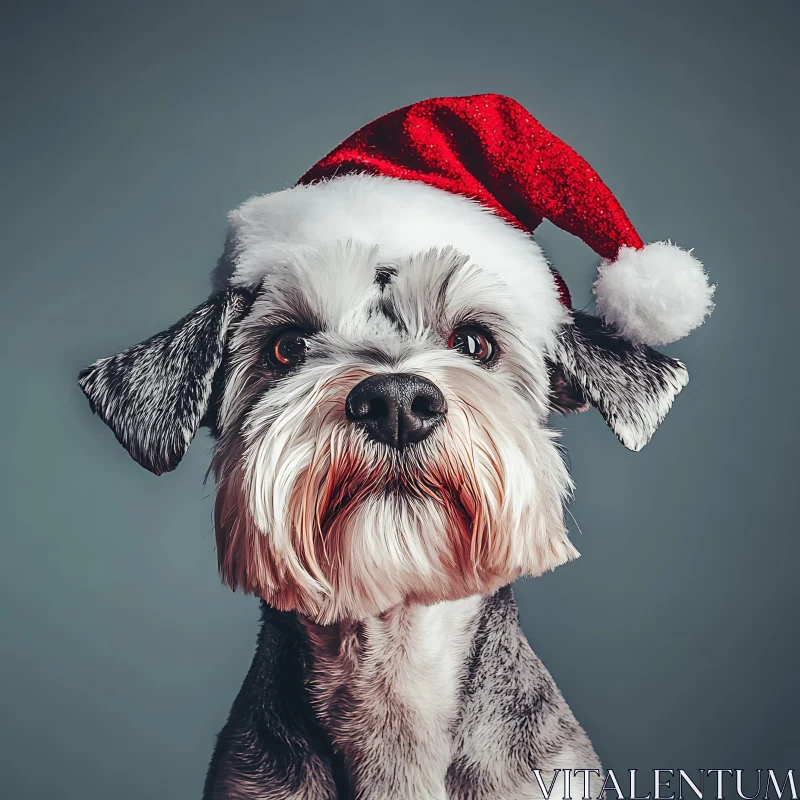 Festive Pet in Christmas Attire AI Image